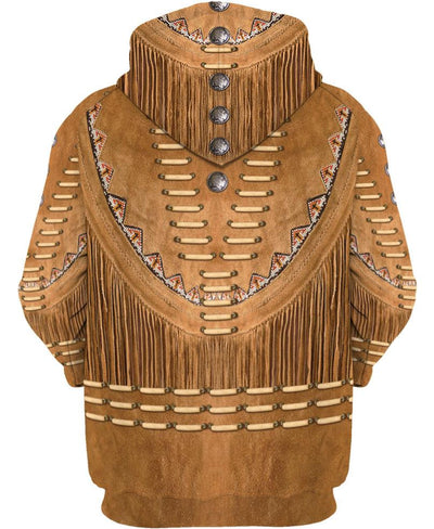 Brown Native Jacket Style 3D Hoodie NBD