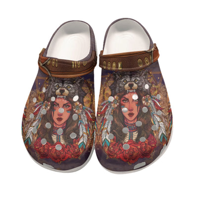 Native Pattern Clog Shoes For Adult and Kid 99002 New