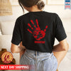 MMIW Red Hand Indigenous Woman Back T-shirt
