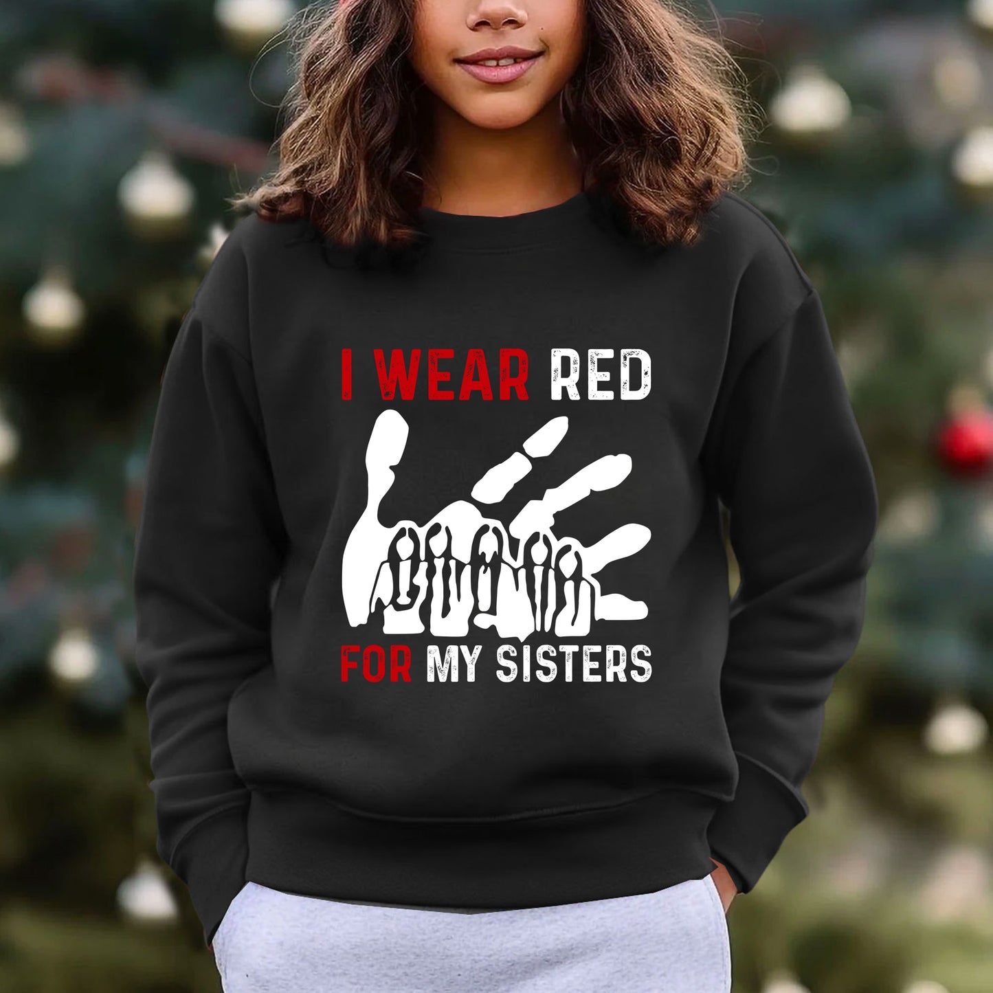 MMIW I Wear Red For My Sister Red Hand Women Together Unisex T-Shirt/Hoodie/Sweatshirt
