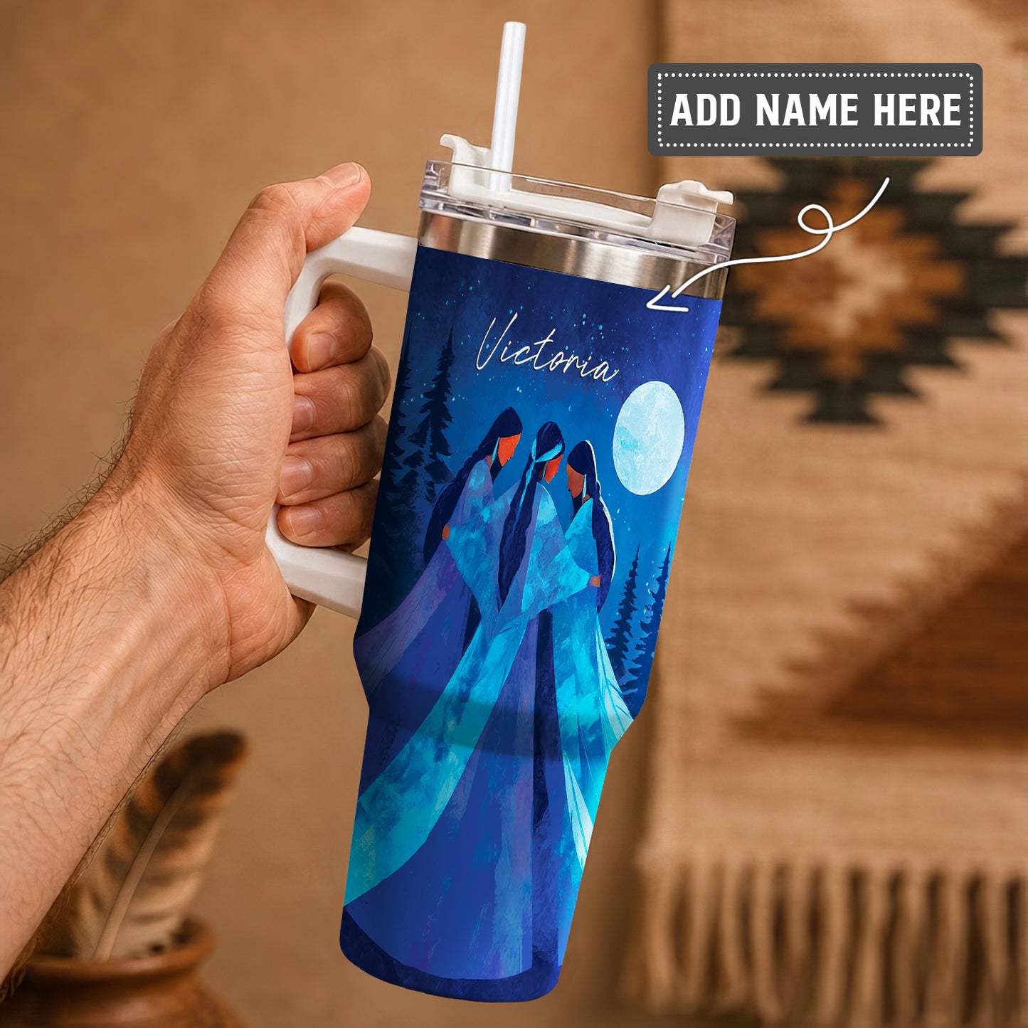 Whispering Moon Connection Personalized Tumbler