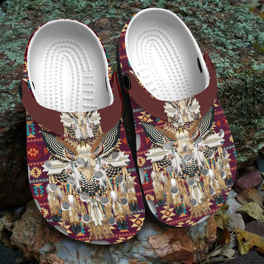 Native Pattern Clog Shoes For Adult and Kid 99059 New