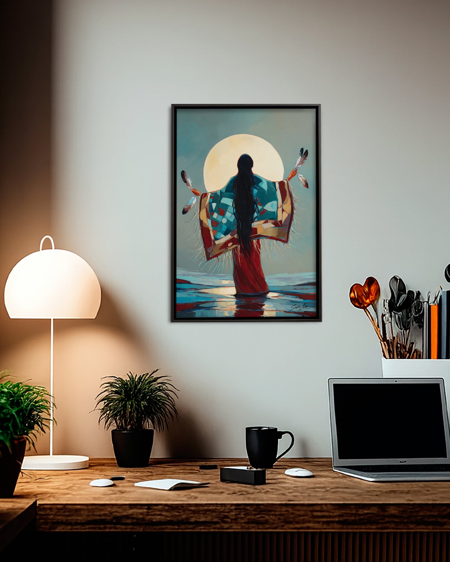 Moonlit Dance of the Spirit Poster - Canvas