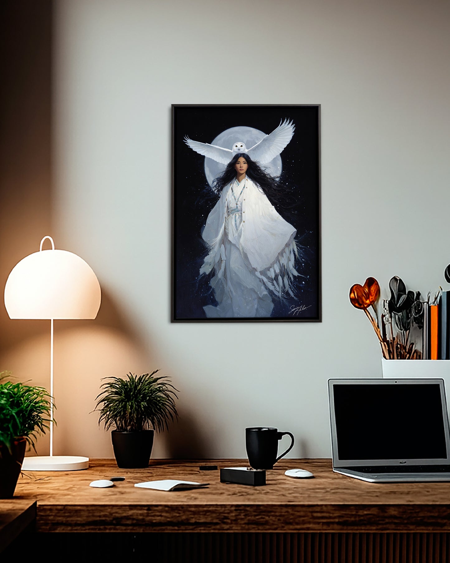 Guardian of the Night Sky Poster - Canvas