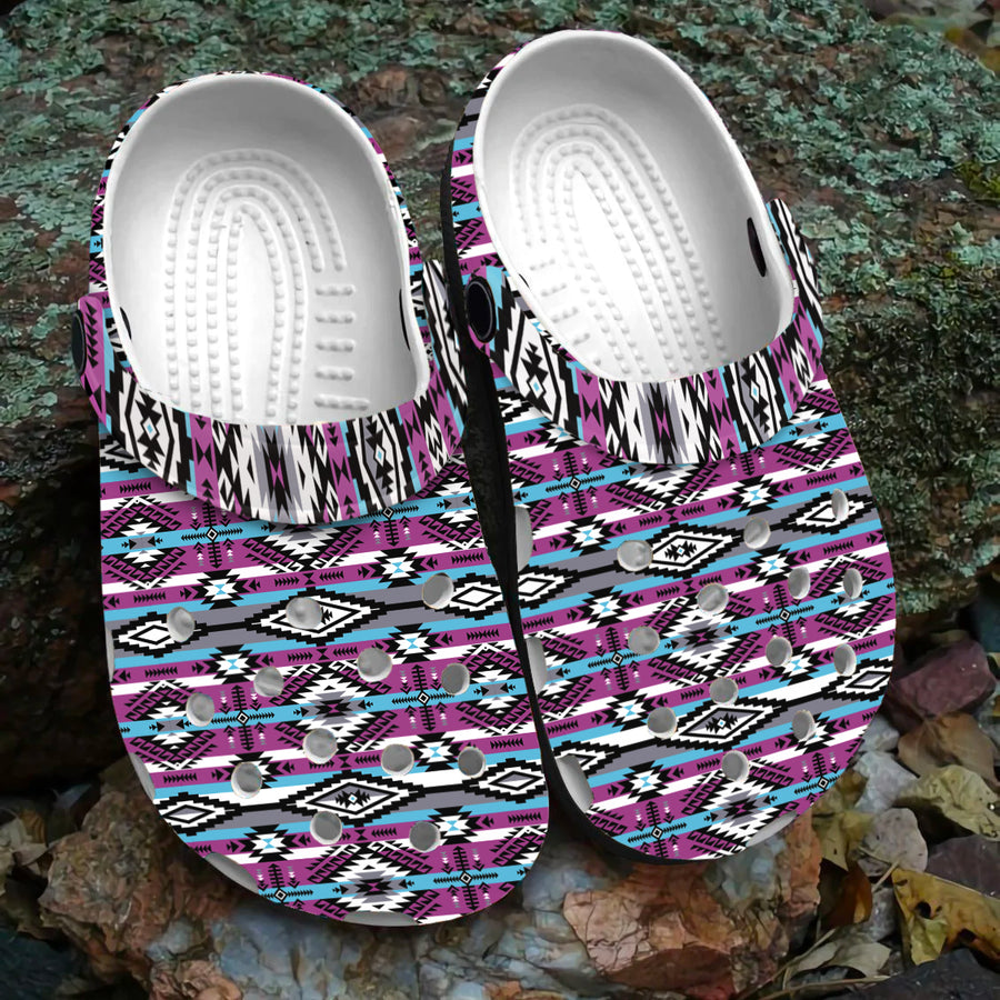 Native Pattern Clog Shoes For Adult and Kid 99010 New