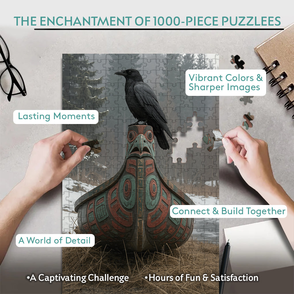 Raven 2 – Wooden Jigsaw Puzzle (300 / 500 / 1000 Pieces)