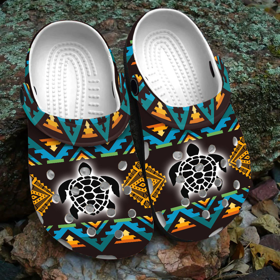Native Pattern Clog Shoes For Adult and Kid 99105 New