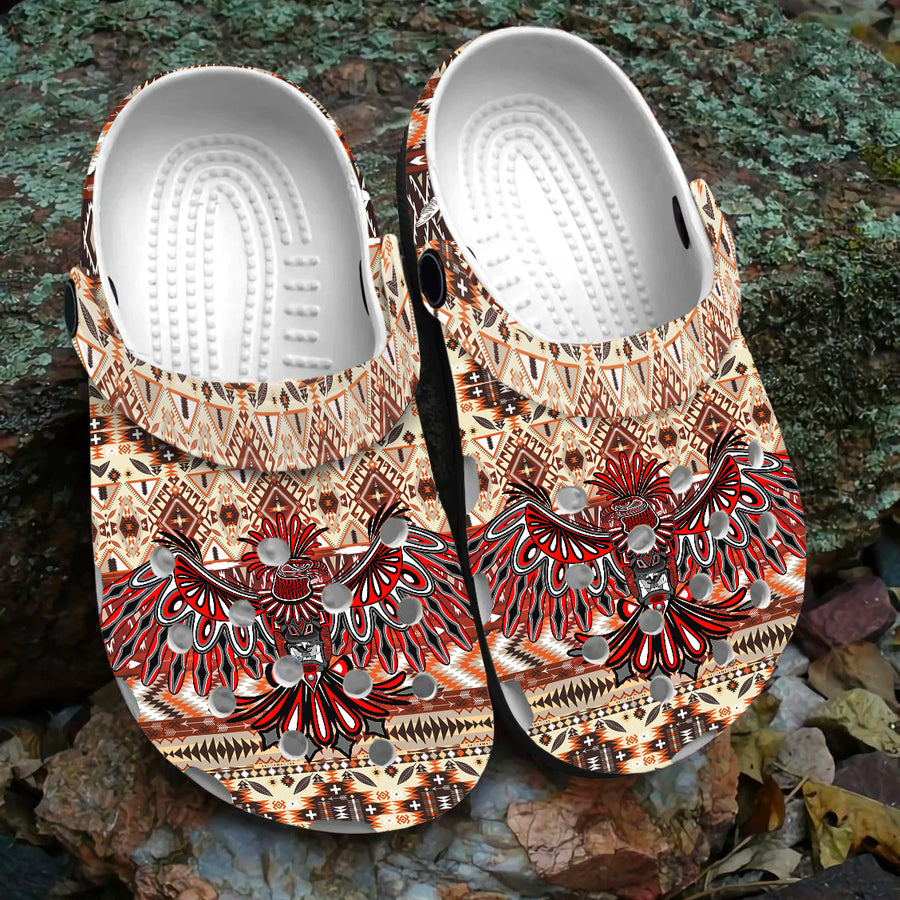 Native Pattern Clog Shoes For Adult and Kid 99118 New