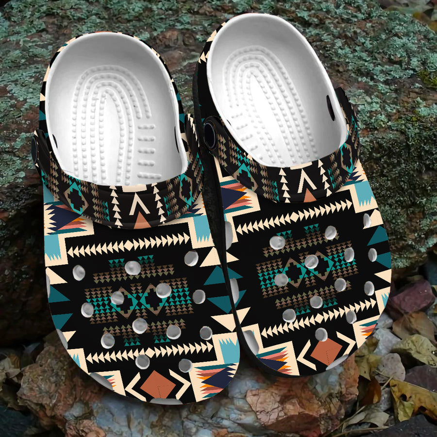 Native Pattern Clog Shoes For Adult and Kid 99126 New