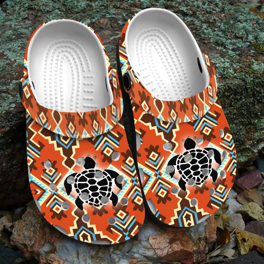 Native Pattern Clog Shoes For Adult and Kid 99103 New