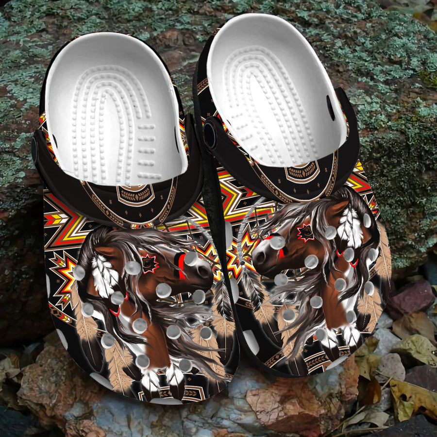 Native Pattern Clog Shoes For Adult and Kid 99124 New
