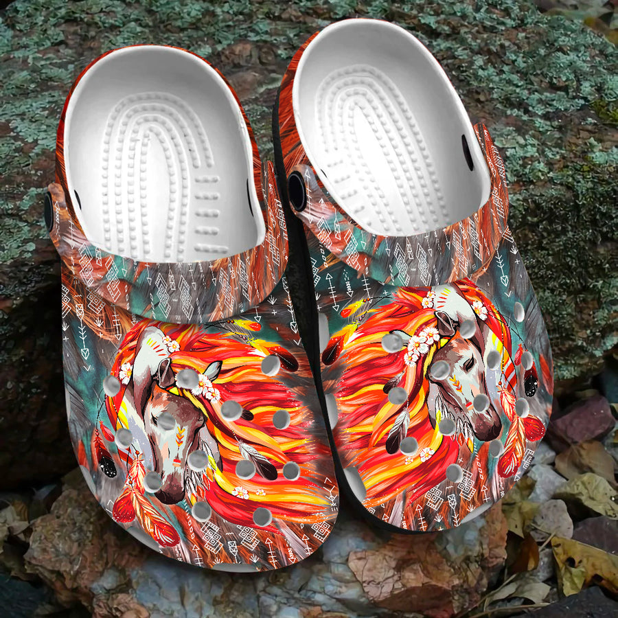 Native Pattern Clog Shoes For Adult and Kid 99123 New