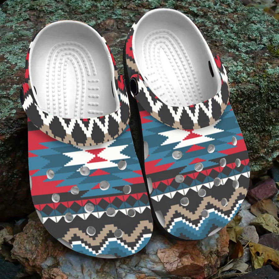 Native Pattern Clog Shoes For Adult and Kid 99041 New