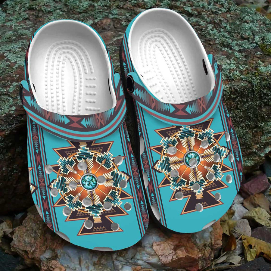 Native Pattern Clog Shoes For Adult and Kid 99014 New