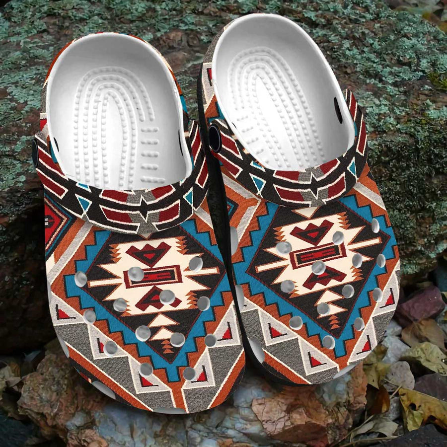 Native Pattern Clog Shoes For Adult and Kid 99037 New