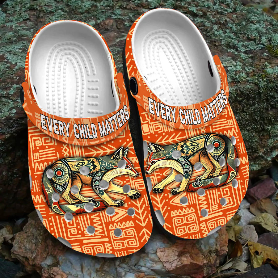 Native Pattern Clog Shoes For Adult and Kid 99142 New