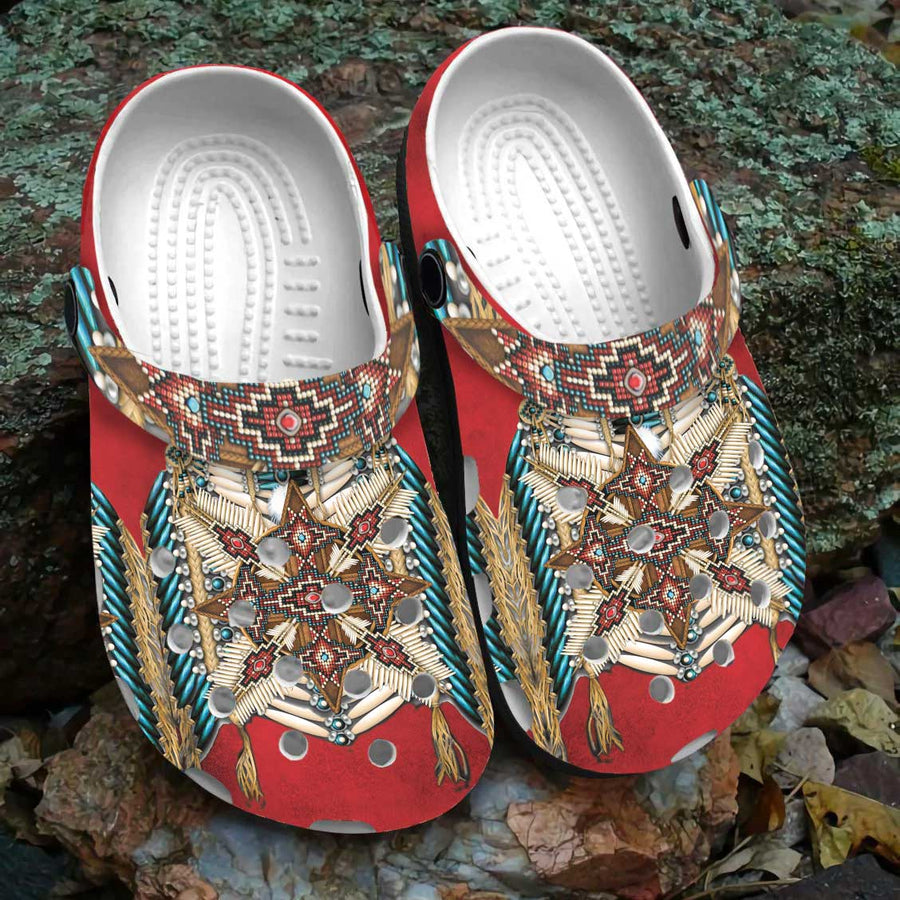 Native Pattern Clog Shoes For Adult and Kid 99031 New