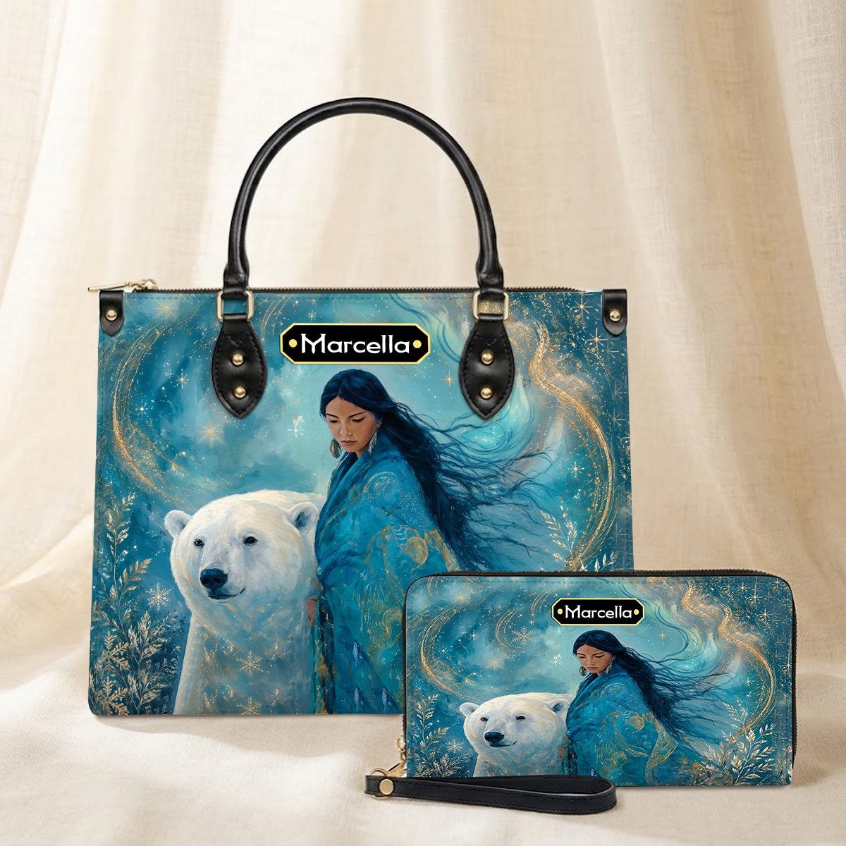 Arctic Woman Grace Personalized Leather Bag