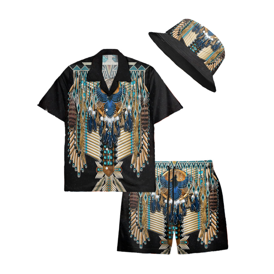 Native Eagle Pattern Hawaiian Shirt New - 86023