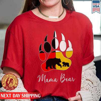 Native American Mama Bear Foot Colors Shirt