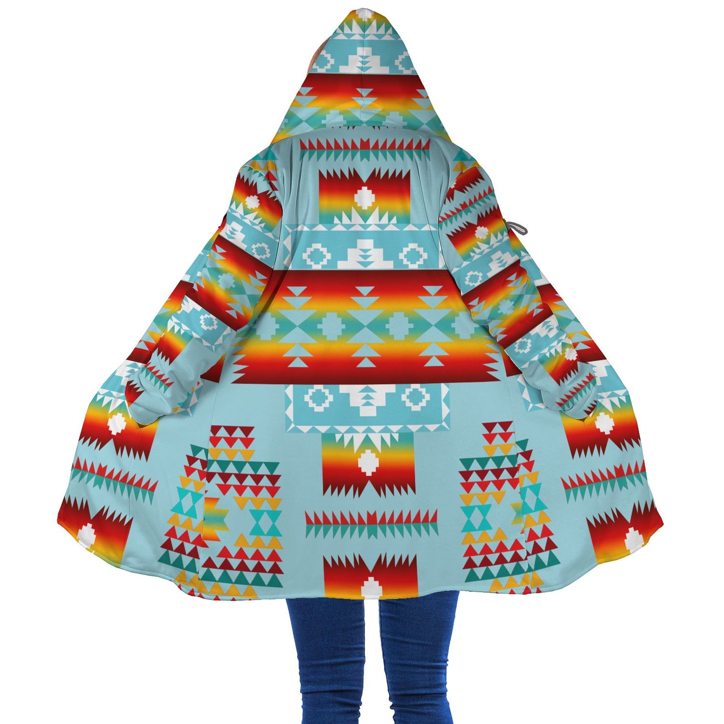 Blue Pattern Style Native Cloak
