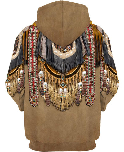 Native American Ancient Pattern 3D Hoodie - Native American Pride Shop