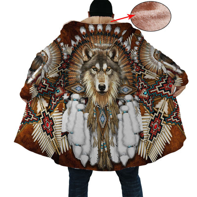 Amazing Wolf Feather Native Cloak