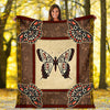 Native American Butterfly Symbols Fleece Blanket WCS