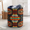 Black Pattern Native Laundry Basket NBD