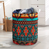 Dark Brown Red Pattern Laundry Basket NBD