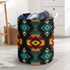 Native American Patterns Black Red Laundry Basket NBD