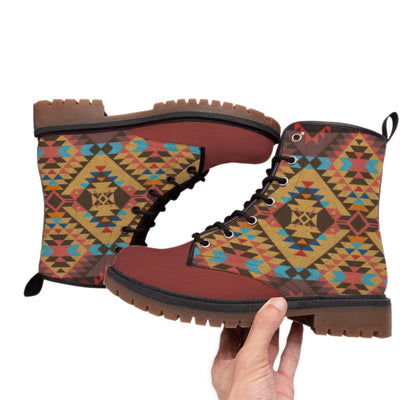 Pattern Native  Leather Martin Short Boots NBD