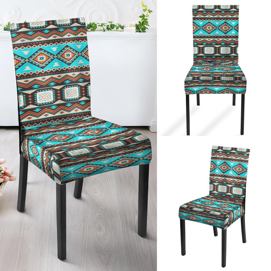 Blue Pattern Design Native American Tablecloth - Chair cover NBD