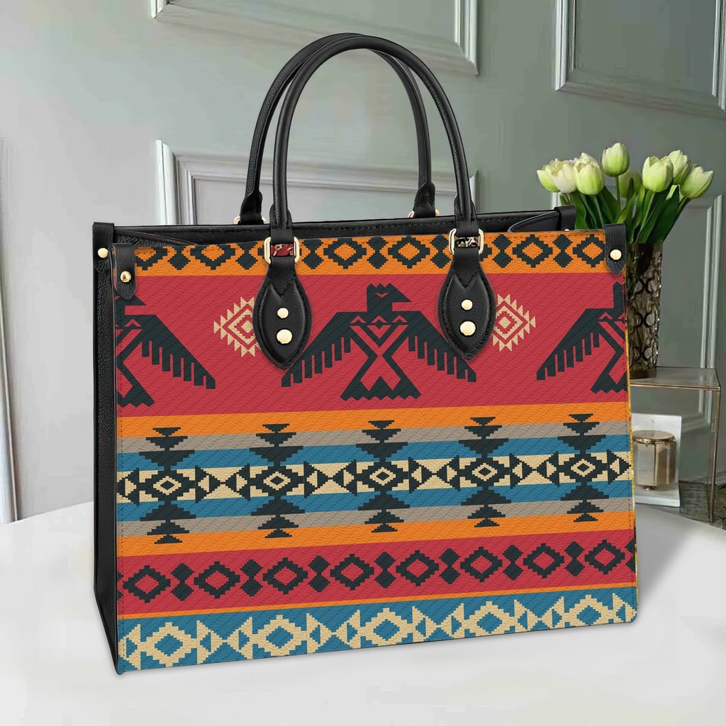 Red Thunderbird Native American Leather Bag NBD