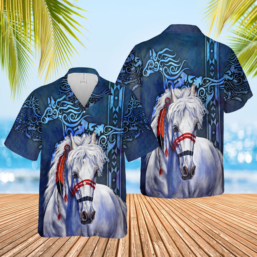 Native American Horse Hawaiian Shirt NBD