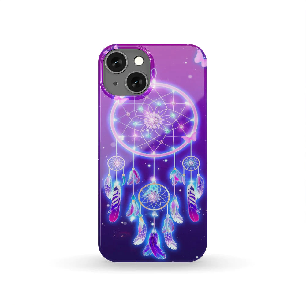 Butterflies & Dream Catcher Purple Galaxy Native American Phone Case NBD