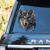Mechanical Wolf Head Decal Car Sticker Native American Design NBD