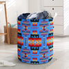 Navy Tribes Pattern Laundry Basket 8 NBD