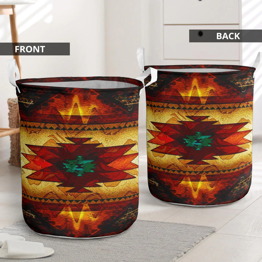 United Tribes Brown Design Laundry Basket 9 NBD