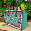 Ethnic Geometric Pink Pattern Leather Bag NBD