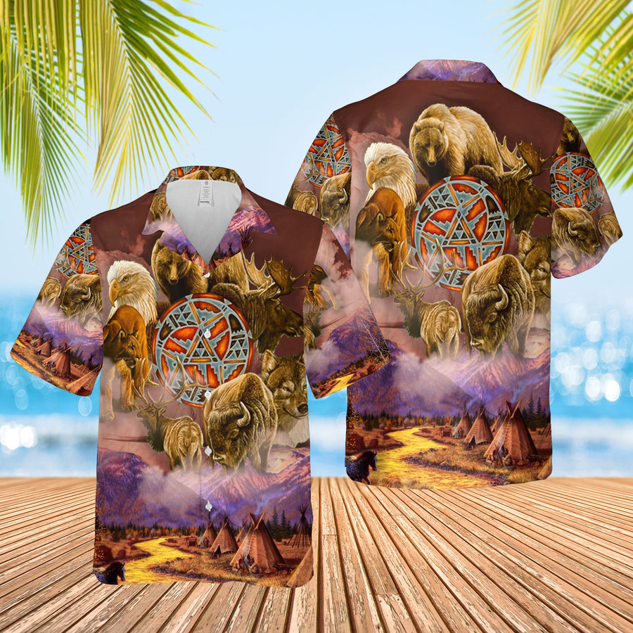 Native Animals Hawaiian Shirt NBD