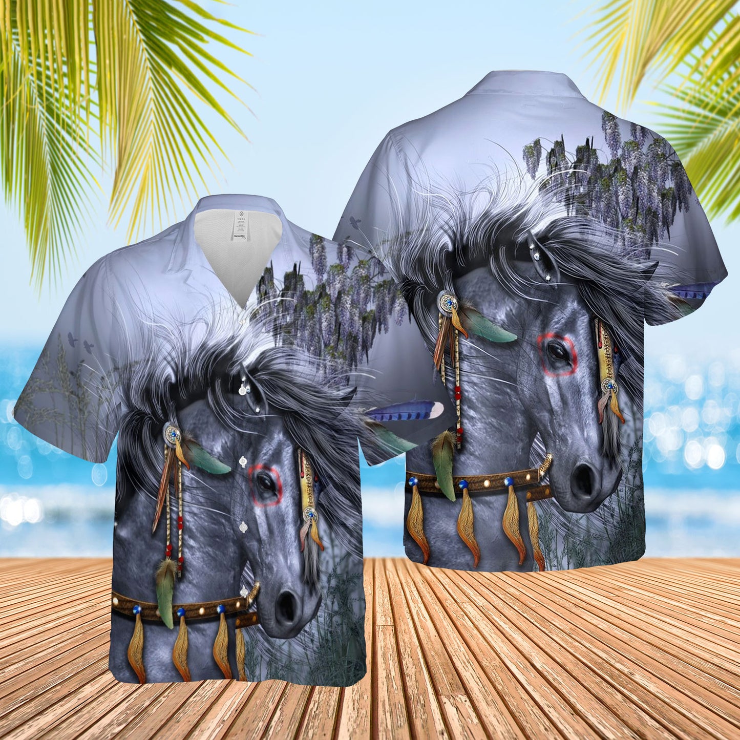 Native Horse Hawaiian Shirt NBD