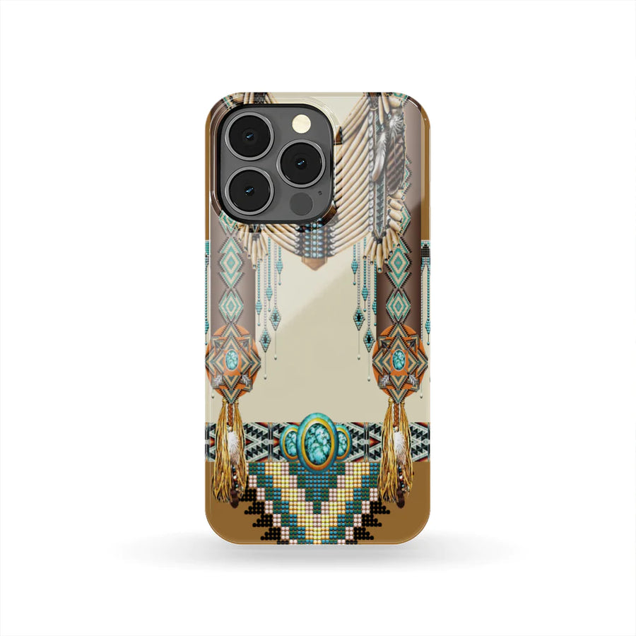 Brown Pattern Breastplate Native American Phone Case NBD