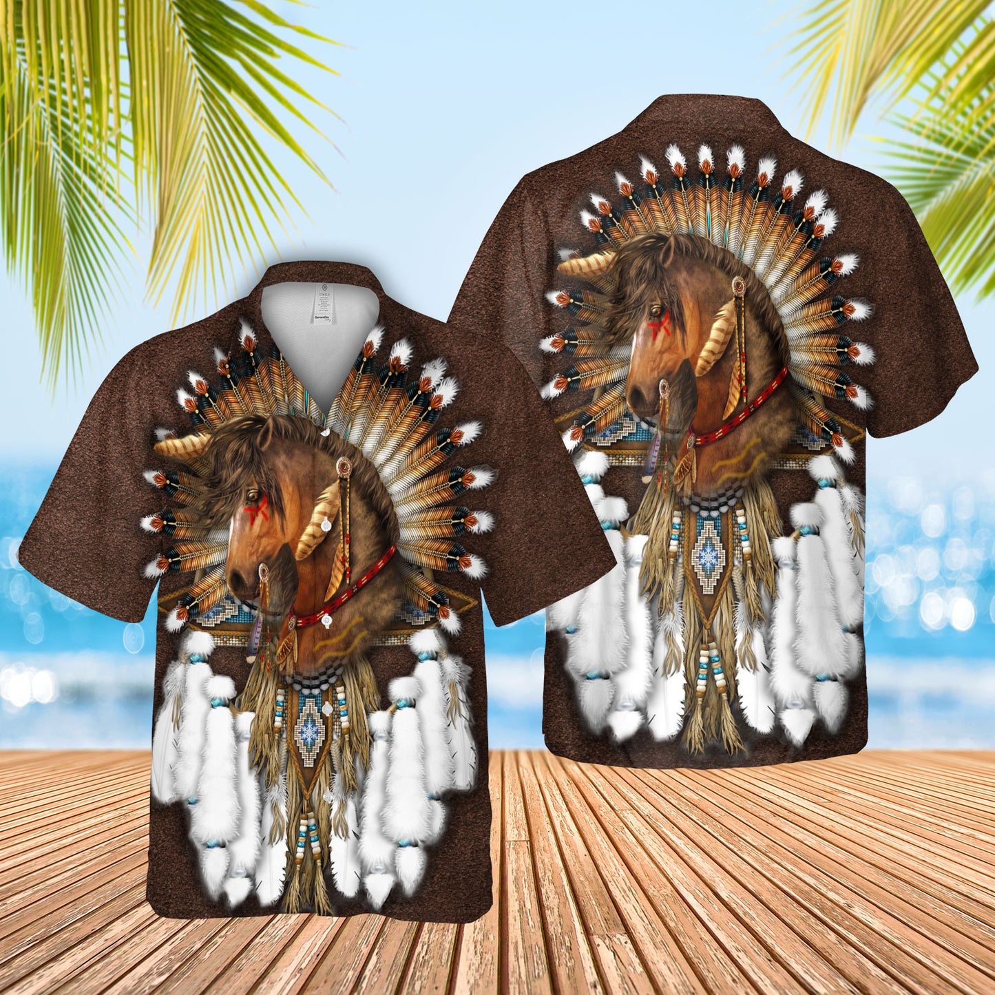 Native Horse Hawaiian Shirt NBD