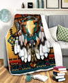 Native Bull Patterns Fleece Blanket