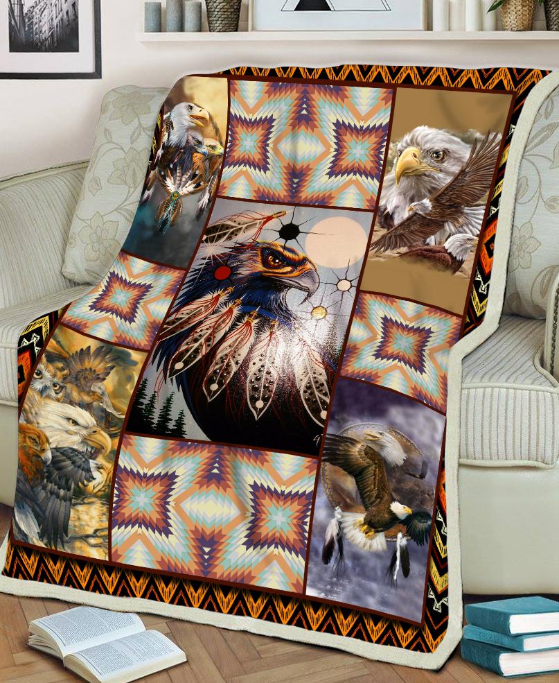 Native Eagles Fleece Blanket