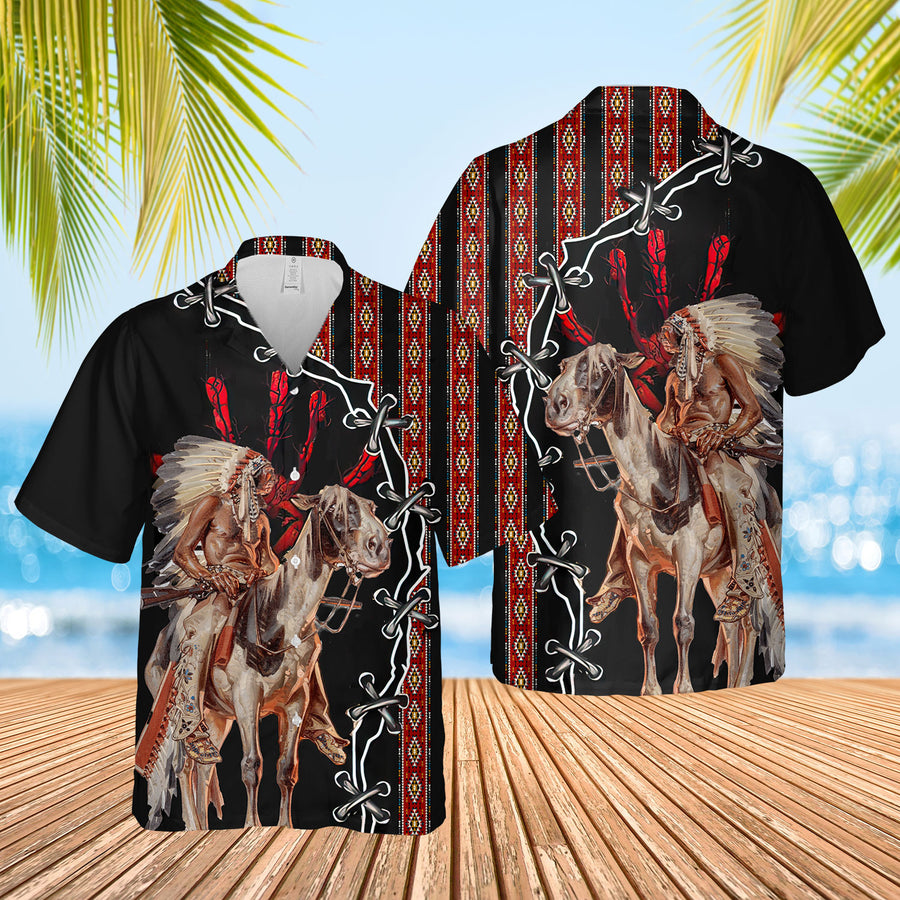 Native War Horse Hawaiian Shirt NBD