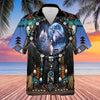 Blue Wolf Dreamcatcher Native Hawaiian Shirt NBD
