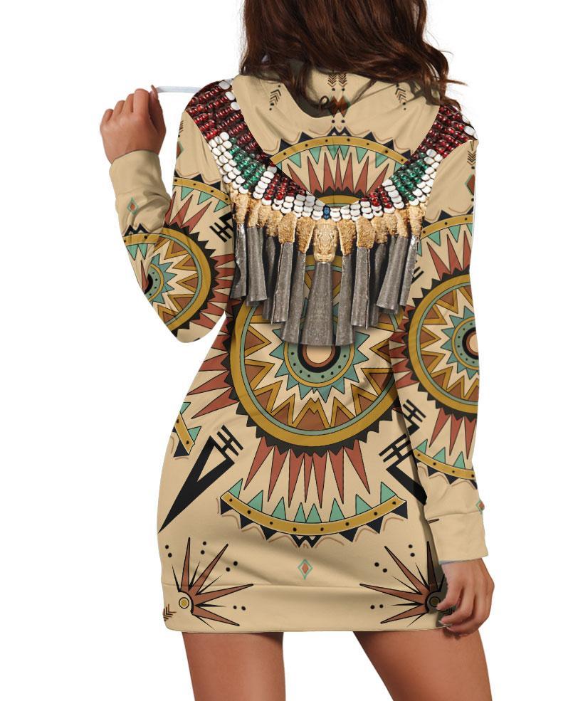 Native Pattern Culture Hoodie Dress