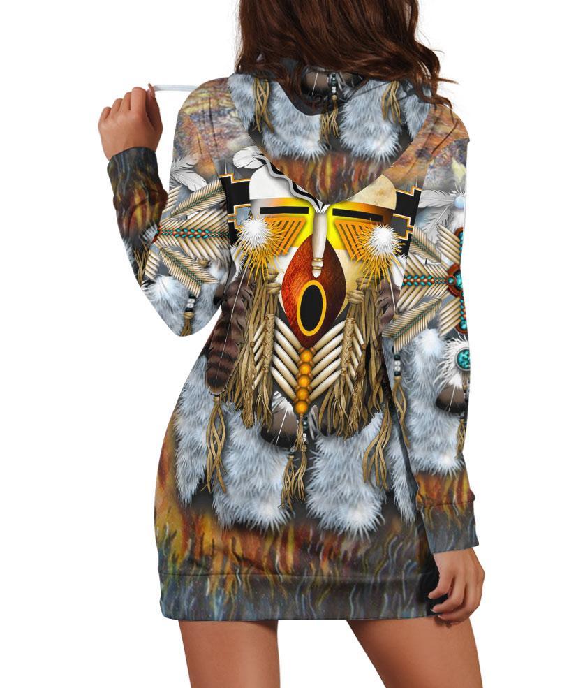 Feather Native Hoodie Dress
